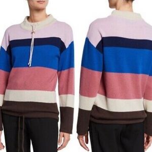 Theory Colorblock Mock Turtleneck Sweater